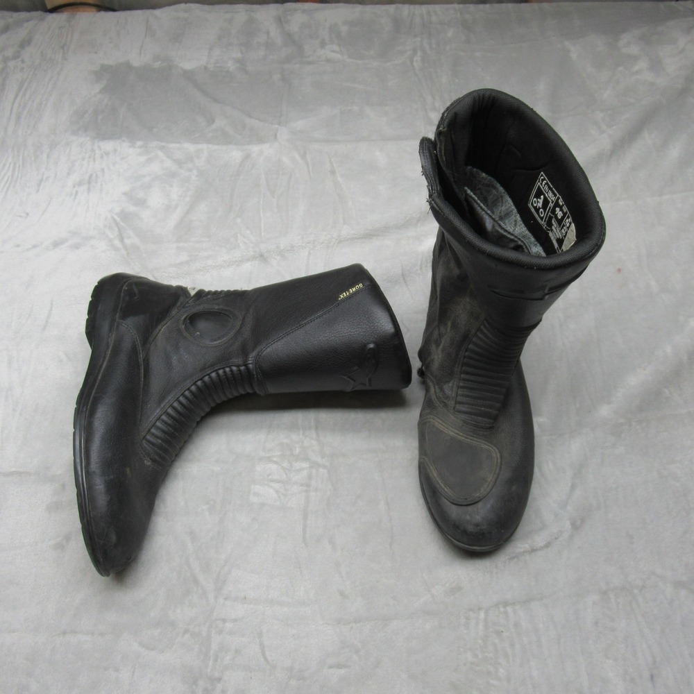 Alpinestars Leather Boots Mens 11.5 US Black Gran Torino Gore Tex Motorcycle
